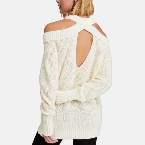 Free People cream Half Moon Bay knit pullover size xs - Picture 1 of 11